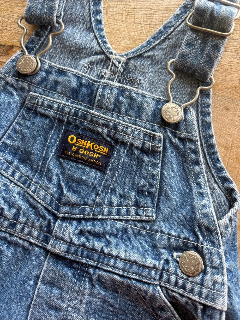 Vintage OshKosh Baby Classic Denim Overalls size 0-3m